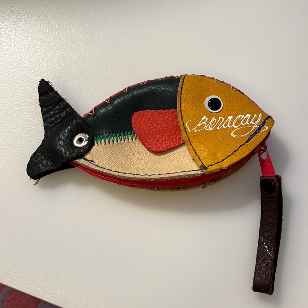 Handmade Leather Fish Coin Purse